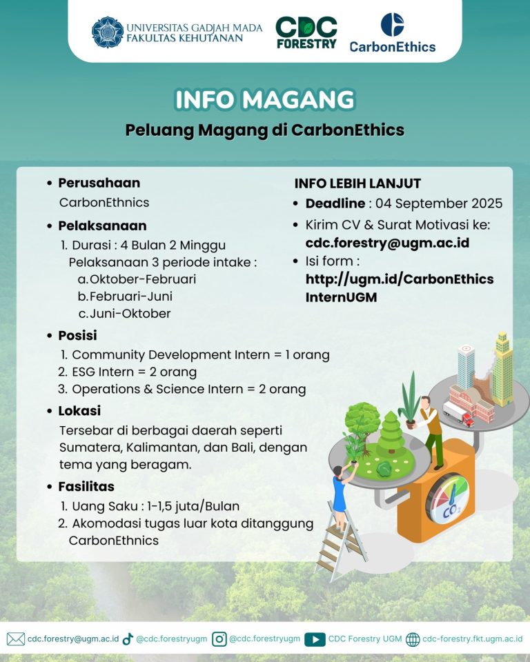 Fakultas Kehutanan UGM Jalin Kerja Sama dengan CarbonEthics untuk Penguatan Kapasitas dan Peluang Magang Mahasiswa